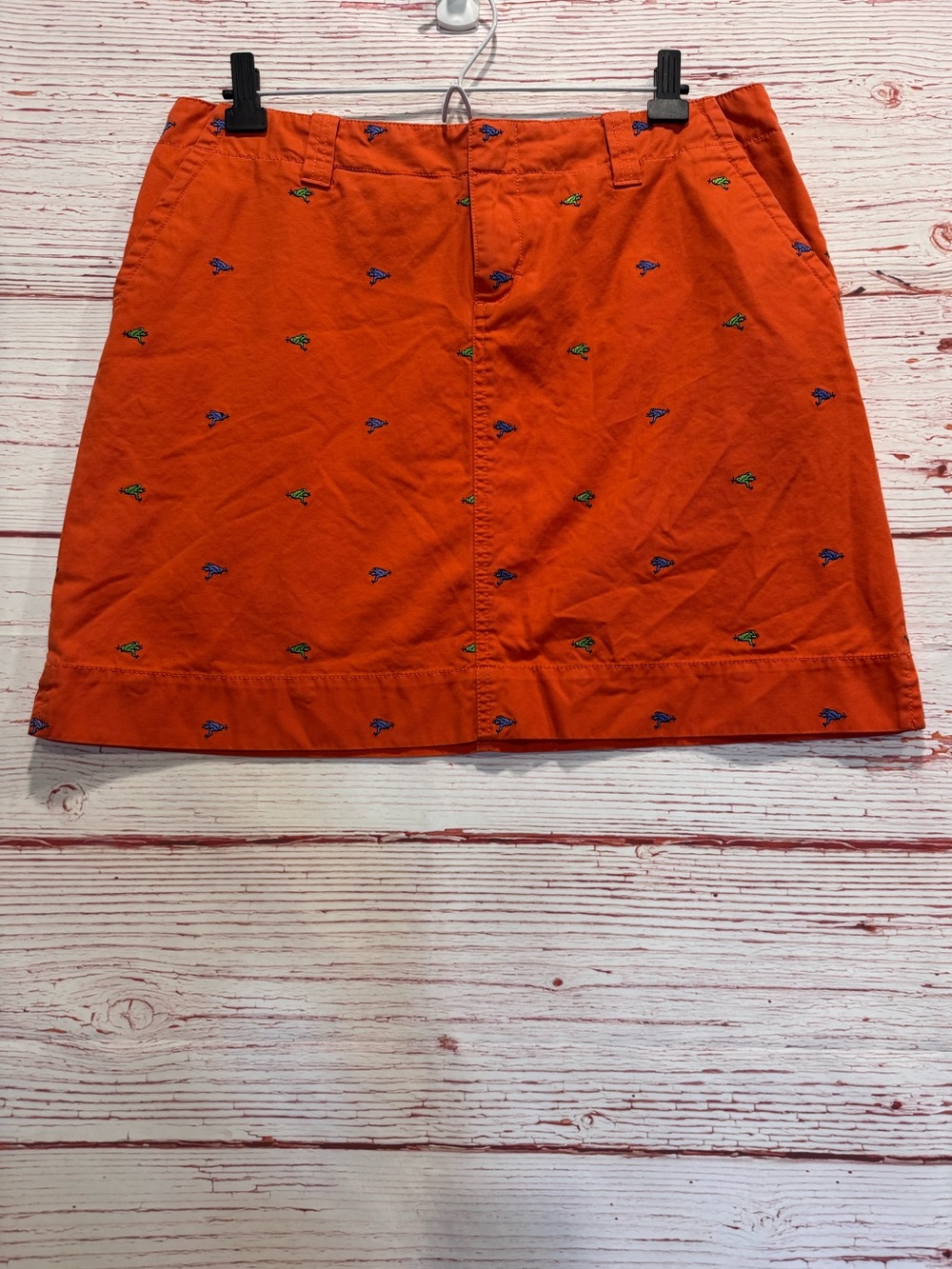 Lilly Pulitzer Vintage White Label Embroidered Mini Skirt Sz 10